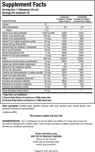 Miniatura 2 de BIOTICS RESEARCH Aqueous Multi Plus Liquid Multi Vitaminas y Minerales, fórmula de vitaminas y minerales de espectro completo, 16 onzas líquidas