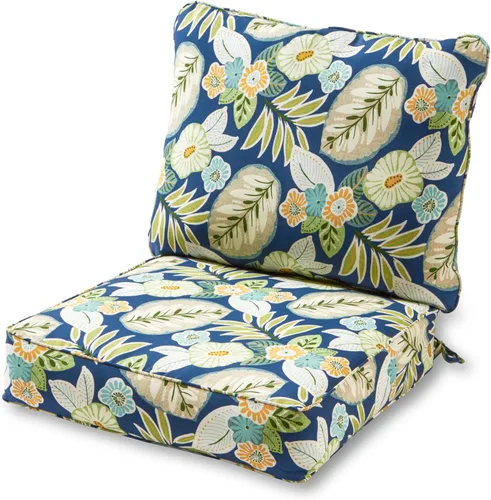 Miniatura 24 de Greendale Home Fashions Juego de cojines de asiento profundo para exterior de 2 piezas, Adobe Ártico