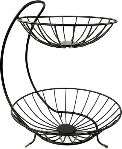 Miniatura 10 de Spectrum Yumi - Frutero arqueado para mesa de comedor, encimera de cocina, organizador de frutas, soporte de cesta de frutas de alambre negro