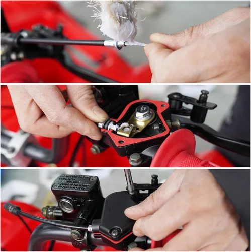 Miniatura 5 de RUTU Conjunto de control de acelerador de cable de acelerador de pulgar de nailon de 7/8 pulgadas de 0.866 in para scooters GY6 150cc 157QMJ, ATV