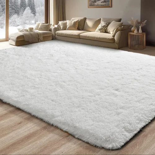 Miniatura 56 de Merelax Alfombra Moderna Suave y Esponjosa Shaggy para Dormitorio Sala de Estar Decoración de Sillas Pequeñas Alfombras Tapetes para Pies Piso, Verde