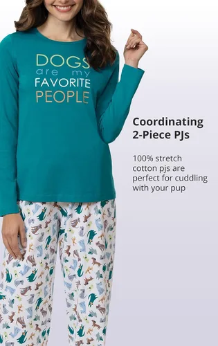 Miniatura 3 de PajamaGram Conjunto de pijamas para mujer - Pijamas de algodón, 100% algodón