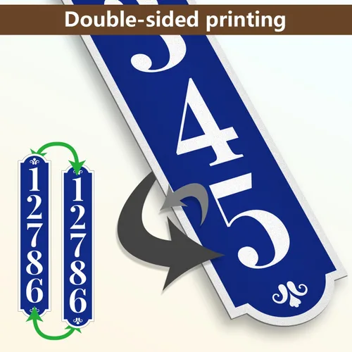 Miniatura 4 de Letrero de dirección de casa de doble cara, letrero de correo para buzón, letrero de dirección 911 reflectante personalizado, números de casa, C01