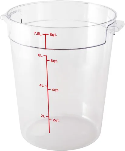 Miniatura 2 de Restaurantware Met Lux - Contenedor de almacenamiento de alimentos de 8 cuartos de galón, 1 recipiente redondo de almacenamiento comercial, tapa se