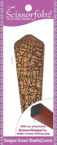 Miniatura 76 de Fundas protectoras para tijeras de diseñador, 4 unidades, tamaño surtido, diseño floral victoriano azul #4-304 Jardín floral victoriano azul