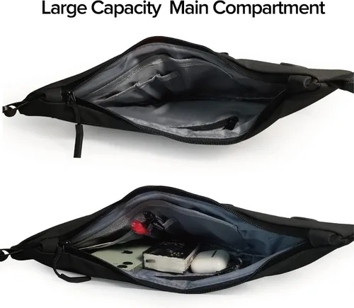 Miniatura 5 de Maymooner Bolso bandolera pequeño para hombres y mujeres, ligero, antirrobo, una correa, bolso casual para el pecho, mochila delgada