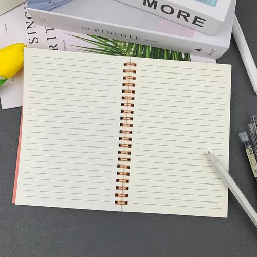 Miniatura 2 de Paquete de 2 cuadernos de tapa dura con renglones universitarios en espiral, bloc de notas y cuaderno de bocetos para estudiantes, oficina y diario