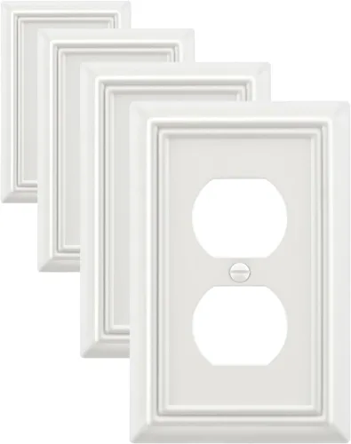 Miniatura 31 de Paquete de 1 Placa de Pared Combinada Toggle/Decorativa, Cubierta de Placa de Pared de Metal para Interruptor de Luz, Receptáculo, Interruptor