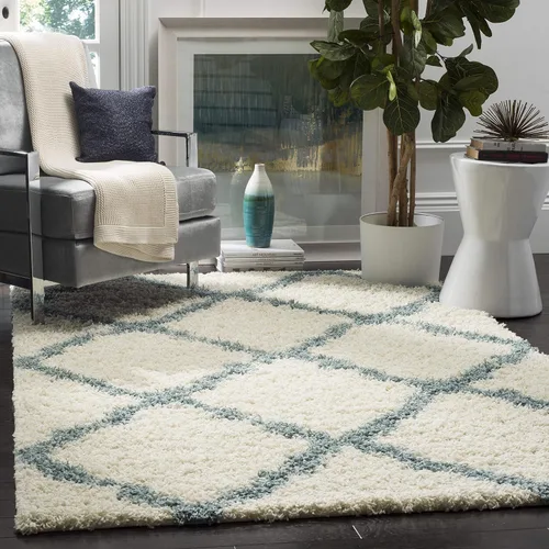 Miniatura 125 de Safavieh - Dallas Shag Collection SGD257A - Alfombra de área con diseño de enrejado de 10 x 14 pies