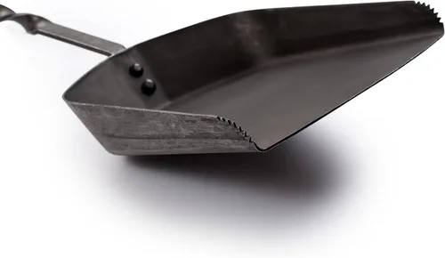 Miniatura 5 de Barebones Cowboy Grill - Pala de carbón de acero inoxidable duradera con mango de nogal para hoguera
