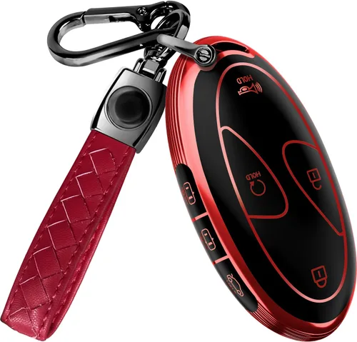 Miniatura 29 de Lucrum Compatible con funda para llavero Hyundai y llavero de cuero, funda para llavero para Santa Fe, Sonata, Tucson, Grandeur, Ioniq 5, Palisade