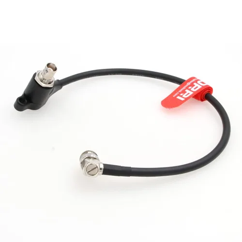 Miniatura 2 de Cable protector SDI de 12 G, aisladores galvánicos en ángulo recto BNC macho a ángulo recto BNC hembra para ARRI Mini, rojo Komodo (negro, 7.9 in)