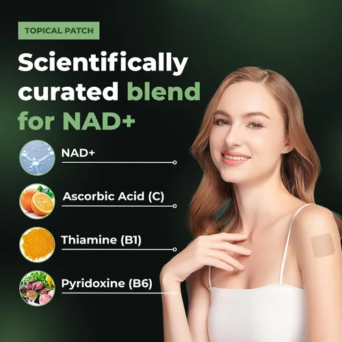 Miniatura 4 de Parches NAD para mujeres y hombres Parche NAD+ para energía y envejecimiento saludable con CoQ10 y nicotinamida Suministro para 60 días