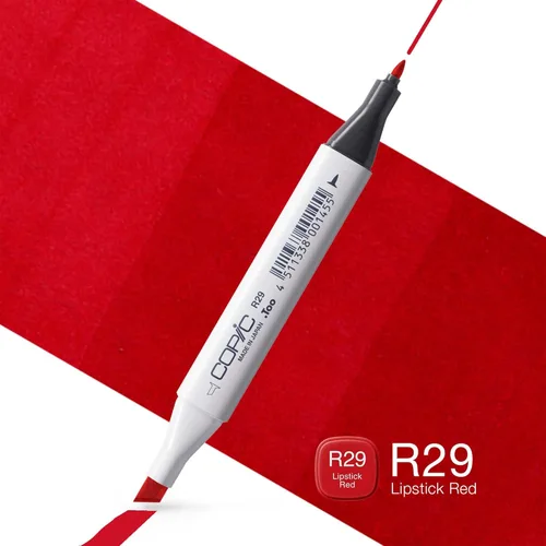 Miniatura 2 de Copic Marcador de alcohol clásico, doble punta, R29-Copic, lápiz labial rojo Pintalabios rojo