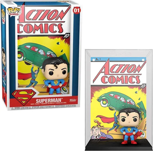 Funko ¡Pop! Portada del cómic de vinilo: DC - Superman Action Comic
