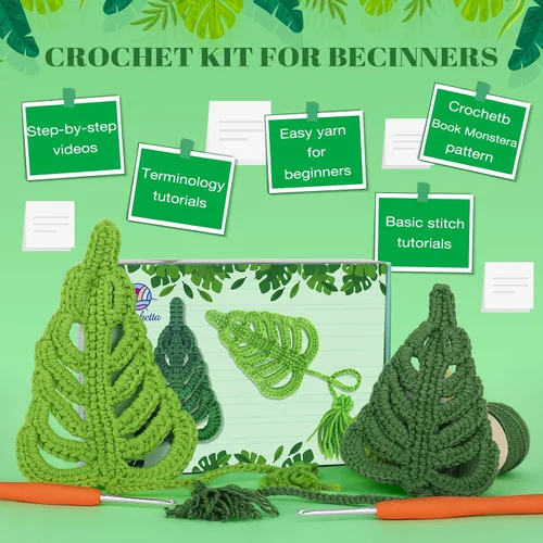 Miniatura 4 de Crochetta Kit de ganchillo para principiantes, kit de animales de ganchillo Amigurumi con tutoriales en video paso a paso, paquete de inicio