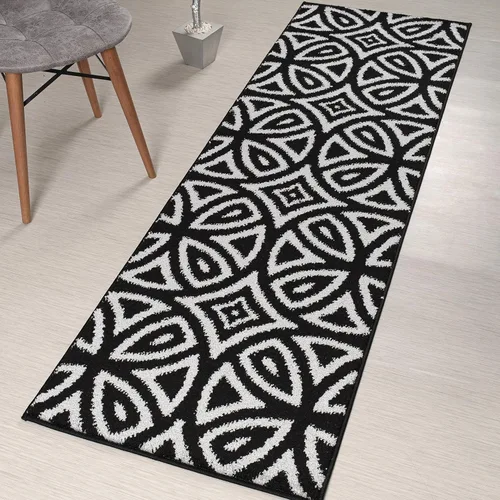 Miniatura 2 de Alfombra antideslizante de longitud personalizada, antideslizante, con patrón de diamante, para entrada, pasillo, cocina, lavandería, 26 pulgadas x