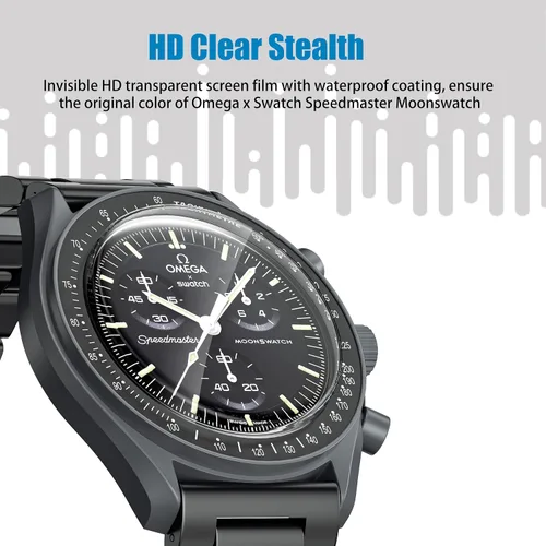 Miniatura 4 de Stanchev Protector de cristal para Moonswatch, protector de pantalla de TPU suave antiarañazos, compatible con Swatch Omega Moonwatch, protector