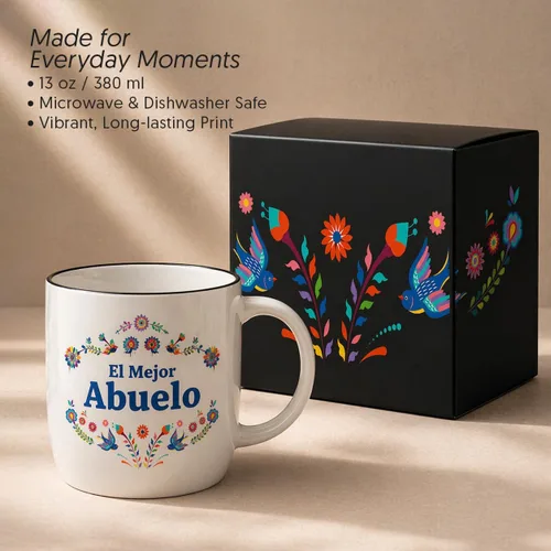 Miniatura 4 de Triple Gifffted Taza de café del mejor abuelo del mundo, El Mejor Abuelo Ideas de regalos en español para Navidad, Día del Padre, Navidad