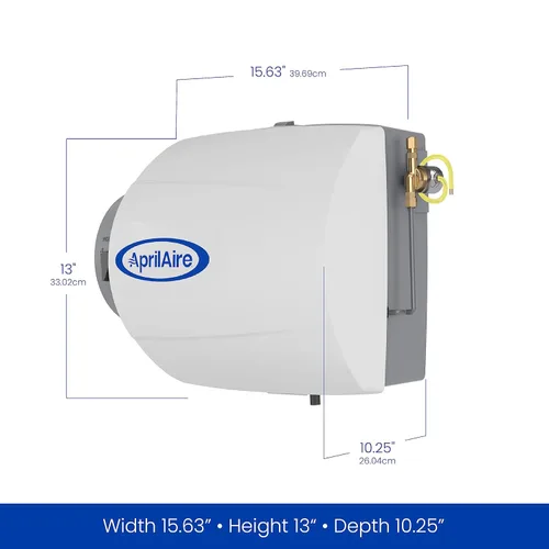 Miniatura 9 de AprilAire Humidificador evaporativo de derivación pequeña para toda la casa con control manual para hasta 3,600 pies cuadrados + kit de instalación