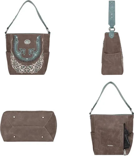 Miniatura 2 de Montana West Boot Scroll Collection - Bolso de mano oculto para mujer, cuero vegano, bolso de hombro occidental con cartera