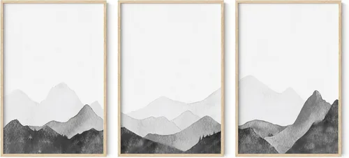 Miniatura 99 de HAUS AND HUES Arte de pared moderno de mediados de siglo, decoración bohemia para pared, juego de 3 impresiones artísticas de sol, decoración