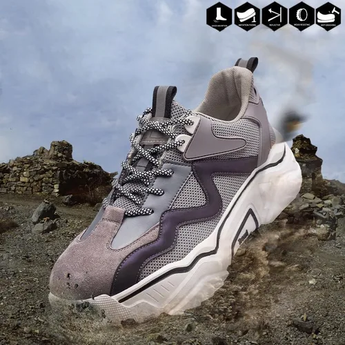 Miniatura 5 de Zapatos de punta de acero para hombre para mujer, zapatos de seguridad ligeros, antideslizantes, zapatos de trabajo industriales a prueba