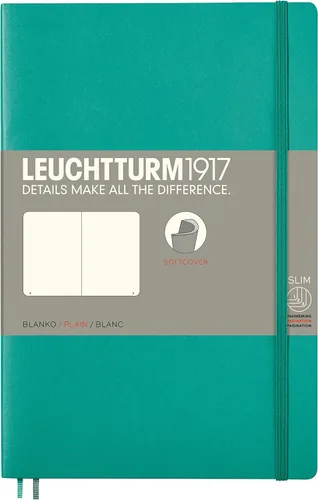 Miniatura 62 de LEUCHTTURM1917 - Cuaderno de tapa blanda de tapa blanda B6+ - 123 páginas numeradas para escribir y escribir en diario (Doted, Sage)