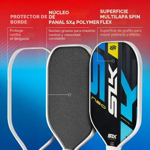 Miniatura 3 de Selkirk Sport SLK - Juego de raquetas de pádel de 2 Diseñadas en los Estados Unidos Elija el juego SLK Neo de grafito, el juego SLK Neo de fibra