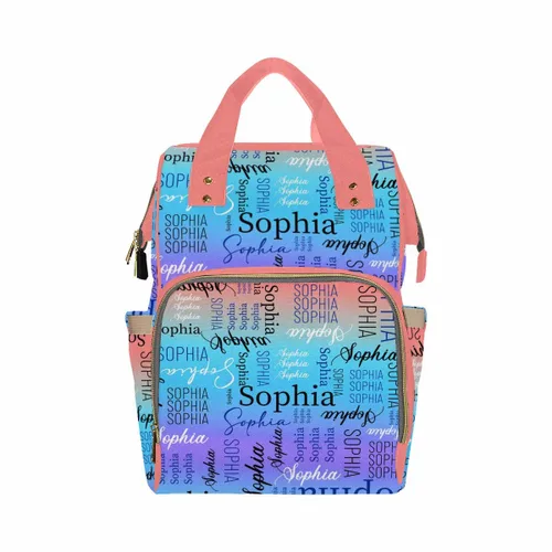 Miniatura 48 de InterestPrint Bolsa de pañales con nombre, mochila personalizada para hombres y mujeres, Color 17, Mochilas Daypack