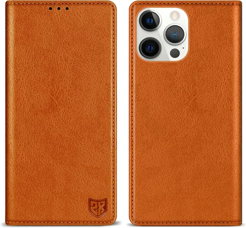 Miniatura 18 de ZZXX Funda tipo cartera para iPhone 14 con bloqueo RFID, soporte de ranura para tarjetas, funda protectora de cuero magnético fuerte plegable