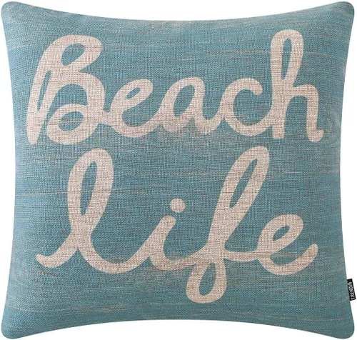 Miniatura 8 de TRENDIN Lake Life PL649TR - Funda de cojín decorativa de madera azul oscuro para sofá, cama, oficina o automóvil, 18 x 18 pulgadas