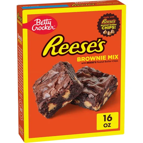 Betty Crocker Reese's Brownie Mix con chips de mantequilla de maní Reese's, 16 onzas