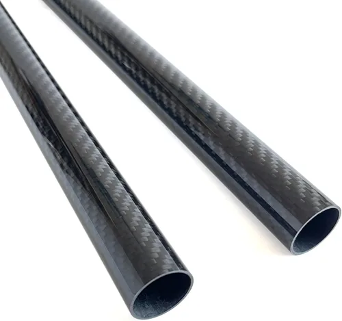 Miniatura 22 de 2 piezas Tubo de Fibra de Carbono 6 mm x 4 mm x 420 mm, 6 ~ 50 mm Disponible, 3 K rollo Envuelto Twill Mate Acabado.