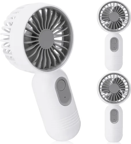 Miniatura 25 de Rossesay Miniventilador portátil a granel, lindo ventilador de mano ligero, pequeño ventilador personal de mano y pestañas de 3 velocidades