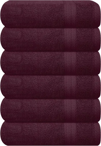 Miniatura 79 de GLAMBURG - Juego de 12 toallas faciales ultrasuaves de 13 x 13 pulgadas, 100% algodón, duraderas y altamente absorbentes, ideales para baño, cocina