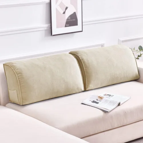 Miniatura 3 de Almohada triangular para sofá cama, almohada triangular cómoda para cabecera y respaldo de lectura, cojín de soporte lumbar para cuello y espalda