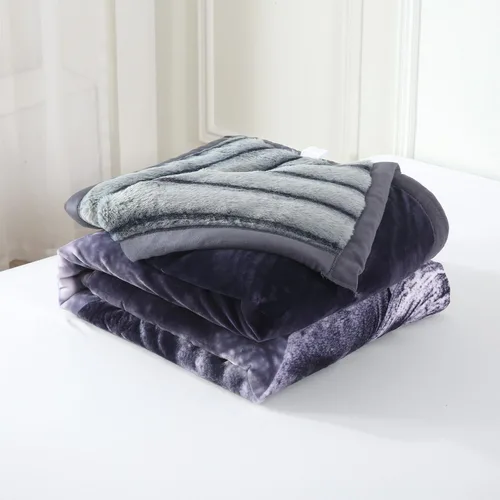 Miniatura 5 de JML - Manta coreana pesada de 85 x 93 pulgadas, 8.4 libras, manta de forro polar de franela de felpa estampada de lujo tamaño King para hombres