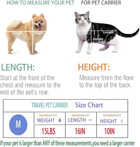 Miniatura 4 de Transportador de gatos para perros y mascotas, bolsas para gatos pequeños y medianos, perros y cachorros de 15 libras, de lado suave, aprobado por