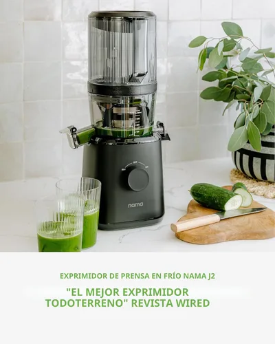 Miniatura 2 de Nama J2 Exprimidor de prensa en frío – Autoalimentación para funcionamiento manos libres con tolva de boca ancha para carga de recetas enteras, Negro
