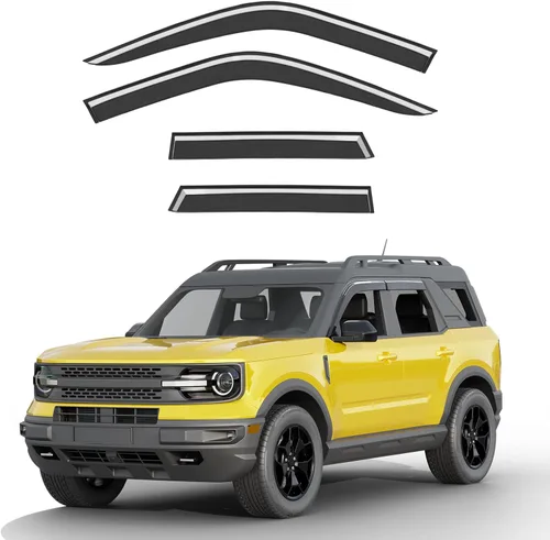 Miniatura 36 de Protectores de lluvia extra gruesos para ventana Chevrolet (Chevy) Silverado GMC Sierra 1500 2500HD 3500HD 3500HD Crew Cab 2019-2026, deflectores
