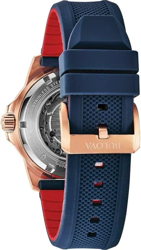 Miniatura 2 de Bulova - Reloj automático analógico para hombre con correa de silicona 98A227 Reloj automático