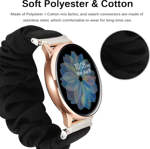 Miniatura 3 de Miimall Correa elástica de 0.78 pulgadas compatible con Samsung Galaxy Watch 6/5/4 de 1.575 pulgadas, 1.732 pulgadas, Watch 5 Pro, Watch 6/4 Raninbow