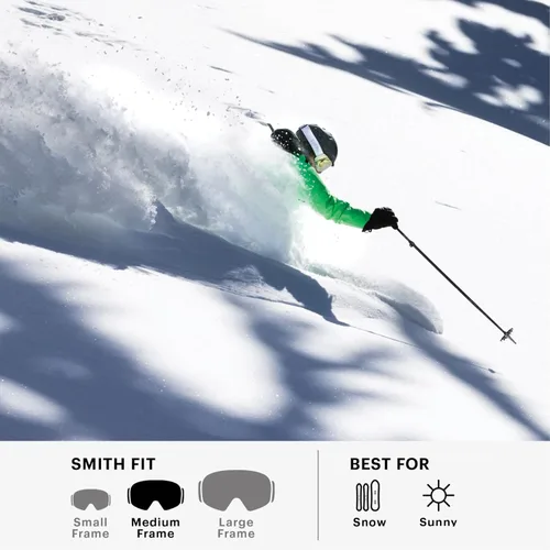 Miniatura 6 de Smith 4D MAG Gafas de nieve – Gafas de esquí y snowboard para adultos con lente diaria y visión BirdsEye – para hombres y mujeres Espejo verde negro