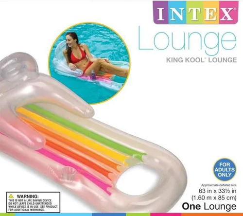 Miniatura 5 de Intex King Kool Lounge - Tumbona inflable para piscina con reposacabezas (paquete de 3)