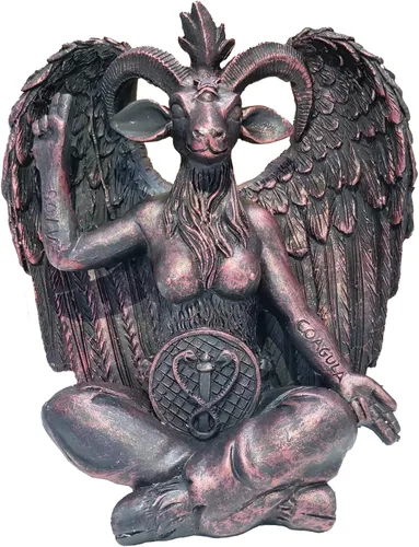 SKTY Estatua de Baphomet de 7 pulgadas de alto, Satán Lucifer Cthulhu Mendes, escultura de cabra sabática, decoración religiosa