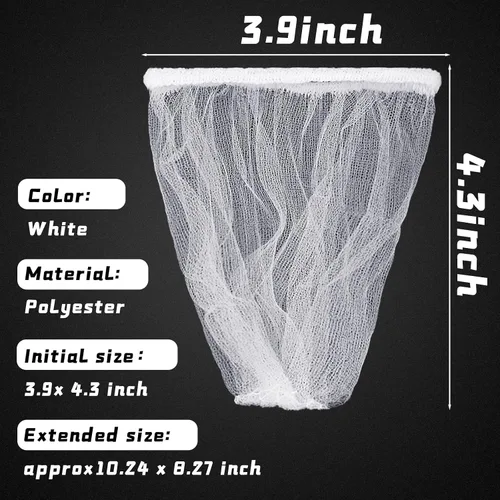 Miniatura 2 de Suclain 500 bolsas desechables de malla para colador de fregadero de cocina, filtro elástico para fregadero de cocina, bolsa de basura de malla
