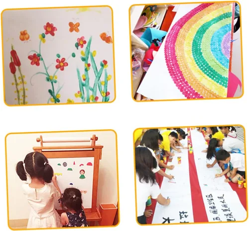 Miniatura 9 de EXCEART 2 unidades de papel de dibujo blanco de acuarela para niños y niñas, actividades artísticas recicladas, ph neutro, dibujo en blanco
