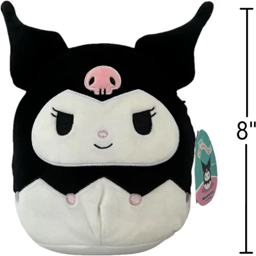Miniatura 2 de Squishmallows - Peluche Kellytoy oficial, escuadrón Sanrio, de felpa blanda y aplastable, juguete de animal de peluche (Kuromi, 8 pulgadas)