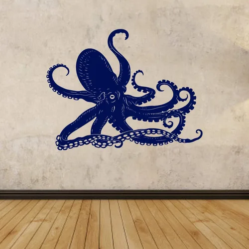 Miniatura 4 de Calcomanía de pulpo, pulpo, animales marinos kraken, océano, calcomanías de pared, calcomanías de pared, baño, cuarto de baño, habitación infantil